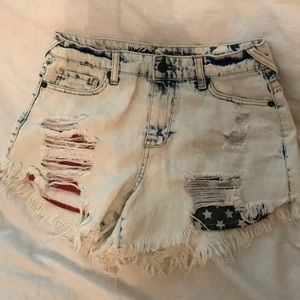 acid wash shirts with flag pockets